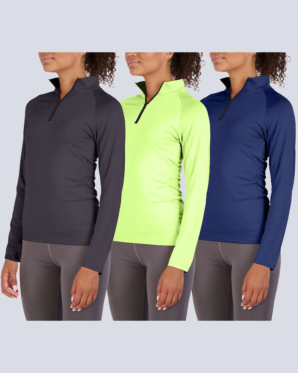 REALESSENTIALS LADIES QUARTER ZIP