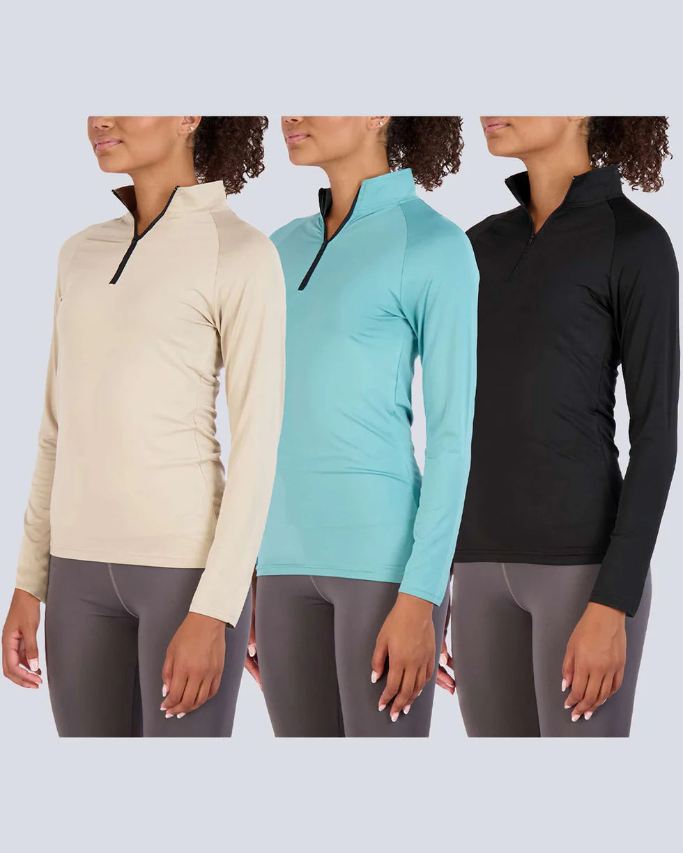 REALESSENTIALS LADIES QUARTER ZIP